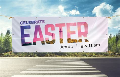 Easter At Calvary - 3x8 Banner | Outreach | Outdoor banners, Church ...