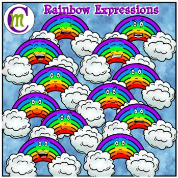 Emotions Clipart | Rainbow Expressions Clip Art by CrunchyMom | TpT