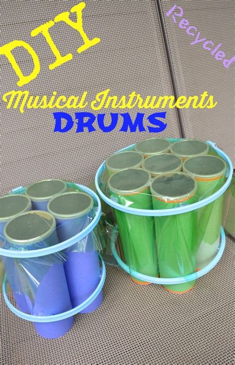 How to Make DIY Recycled Musical Instrument Drums | Homemade instruments, Homemade musical ...