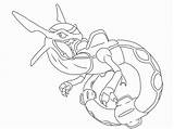 Legendary mega rayquaza coloring Book  Pokemon Pages sketch template