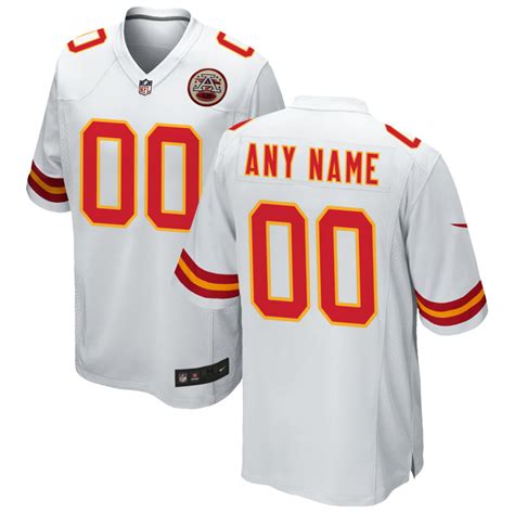 Kansas City Chiefs White Custom Game Jersey - jerseys2021