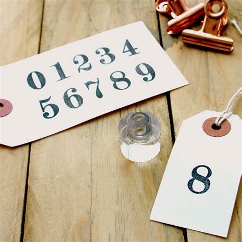 Number Set Clear Rubber Stamps By Little Stamp Store | notonthehighstreet.com