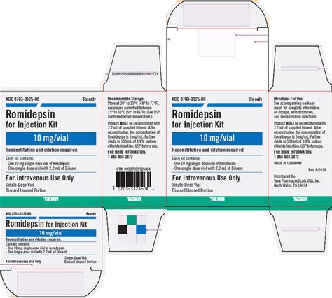 Romidepsin by Teva Parenteral Medicines, Inc. ROMIDEPSIN kit