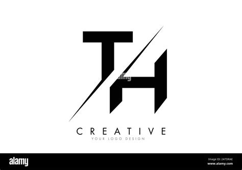 TH T H Letter Logo Design with a Creative Cut. Creative logo design Stock Vector Image & Art - Alamy