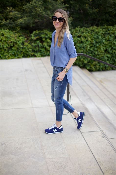 Shades of Blue | Sneaker outfits women, New balance outfit, Summer work outfits