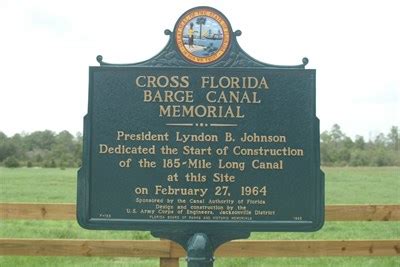 Cross Florida Barge Canal Memorial - Florida Historical Markers on Waymarking.com