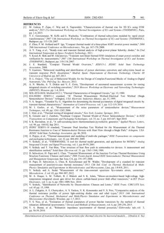 Determination of transient thermal characteristics for thermal electric ...