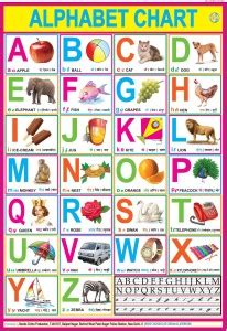 ALPHABET CHART LAMINATED (28 INCH X 40 INCH) ROLLED Paper Print - Educational, Children posters ...