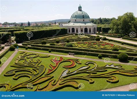 Flower Garden of Castle in Kromeriz, Czech Republic Stock Photo - Image ...