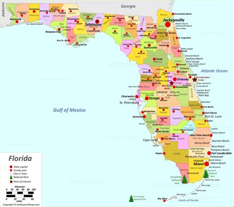 Printable County Map Of Florida