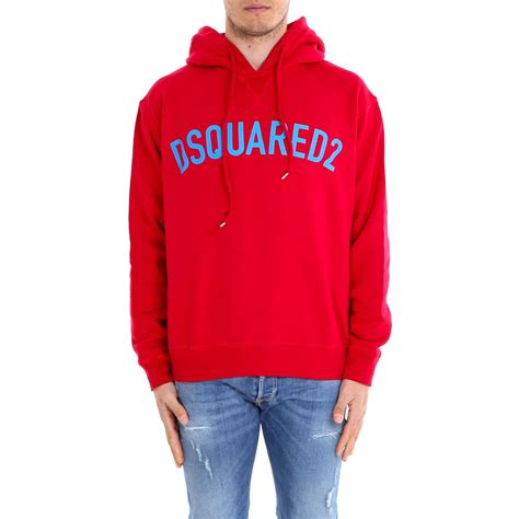 Dsquared2 Logo Printed Hoodie In Red | ModeSens | Hoodie print, Hoodies, Hoodies men