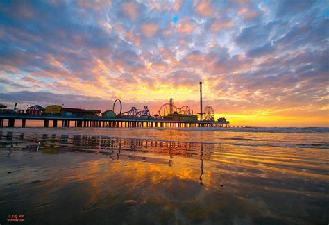 Morning at Galveston's Pleasure Pier | Galveston seawall, Texas beach vacation, Galveston ...