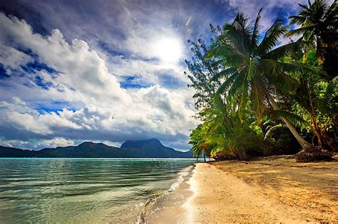 Fond d'écran : lumière du soleil, paysage, mer, baie, eau, la nature, rive, ciel, des nuages ...