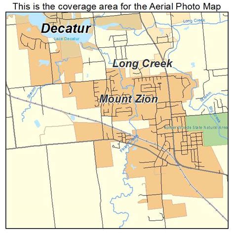 Aerial Photography Map of Mount Zion, IL Illinois