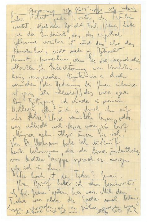 Autograph letter signed ("K"). von Kafka, Franz, writer (1883-1924 ...