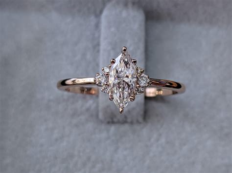 1/2 Carat Marquise Diamond Ring Marquise Cut Engagement Ring - Etsy UK