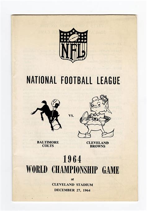 Lot Detail - 1964 NFL Championship Game Media Guide - Baltimore Colts ...