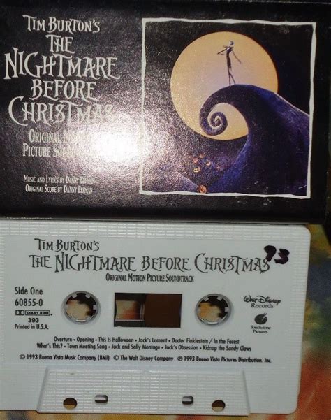 Tim Burton's - The Nightmare Before Christmas - Soundtrack - Cassette | Nightmare before ...