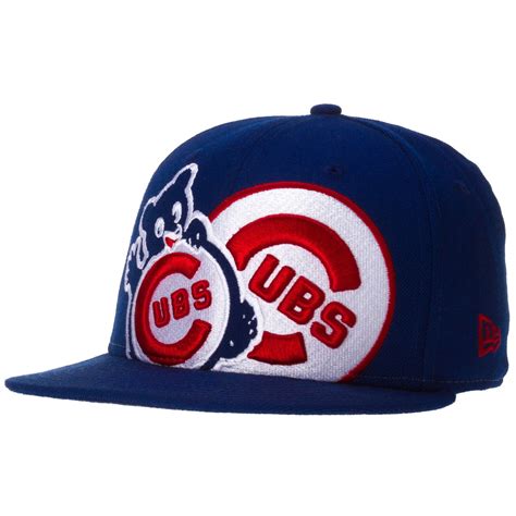 Chicago Cubs Fitted Men's Hat in Royal Blue with Waving Bear and ...