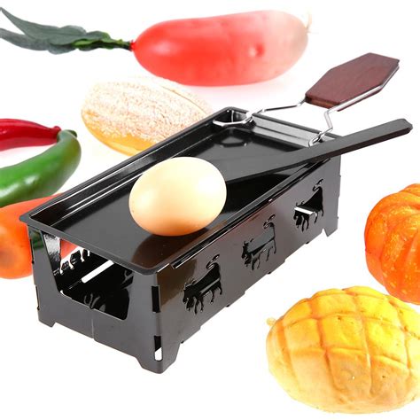 FAGINEY Mini Raclette Set, Raclette Grill,Portable Non-Stick Cheese ...