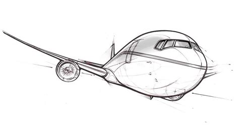 a drawing of an airplane on a white background