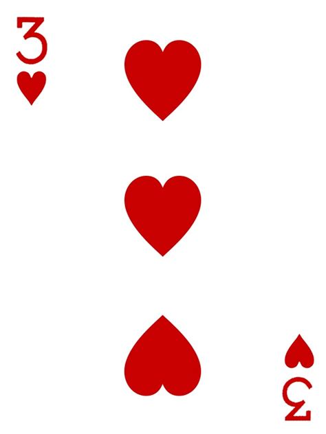 "Three of Hearts Playing Card Sticker" Stickers by ukedward | Redbubble