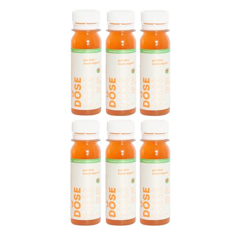 Secret Pack Gut Shot - 6 Organic cold-pressed shots pack - Dose Juice