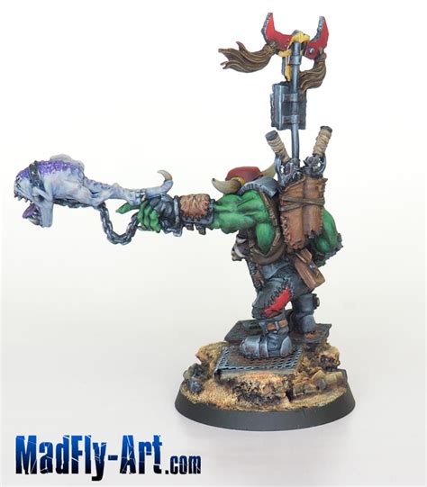 Ork Warboss with Attack Squig – MadFly-Art Miniature Painting Studio