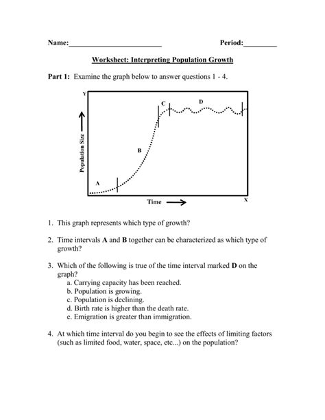 Worksheet: Interpreting Growth