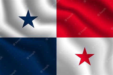 Ilustración de vector de bandera nacional de panamá con diseño de ...