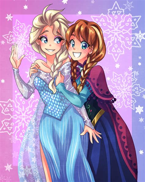 Elsa and Anna - Frozen Fan Art (36396750) - Fanpop