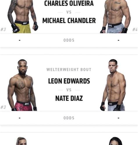 Nate Diaz vs Leon Edwards was removed off the UFC website earlier today ...