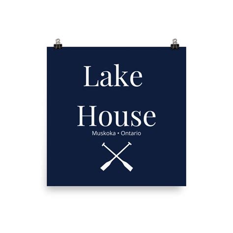 Custom Lake House Poster Personalized Lake House Art | Etsy