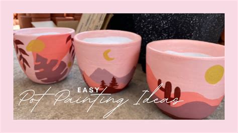 Clay Pot Easy Painting Ideas | Aesthetic Pot Design | DIY Planters ...