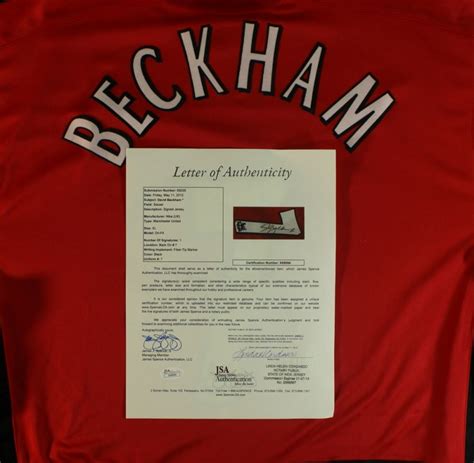 David Beckham Signed Manchester United Jersey (JSA LOA)