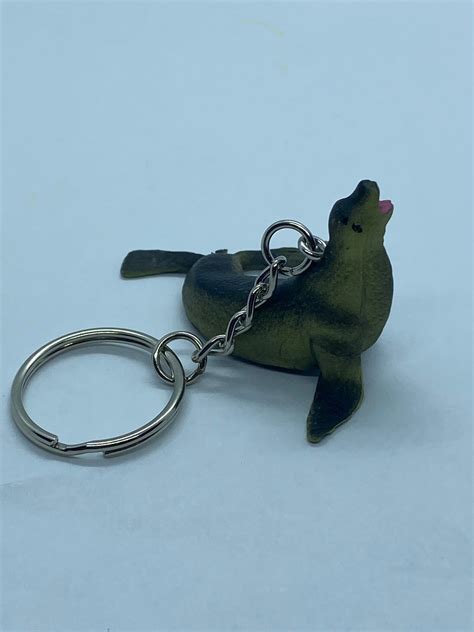 Plastic Toy Seal Keychain - Etsy