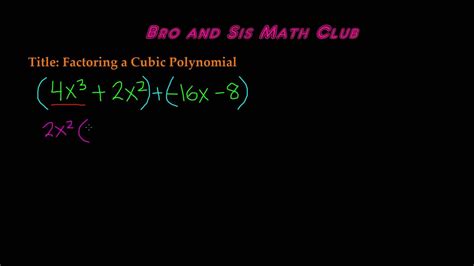 Factor A Cubic Polynomial Calculator