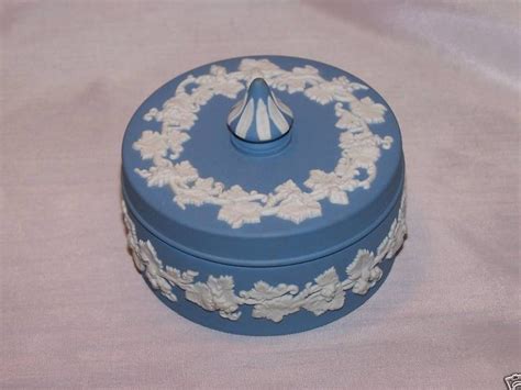 Wedgwood Blue and White Jasperware Covered Dish