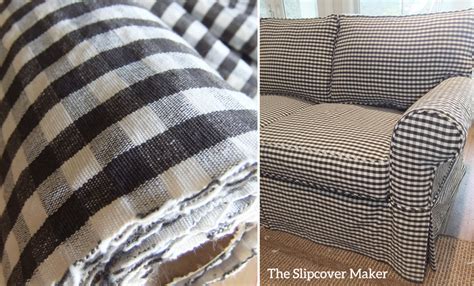 Custom Sofa Slipcover in Gingham