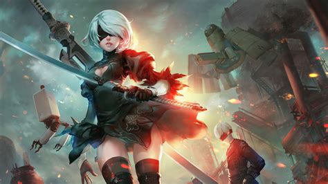 🔥 Download Nier Automata 2b Katana 9s 4k Wallpaper by @dhale | Nier ...