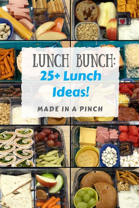 Made In A Pinch Lunch Bunch: Over 25 Lunch Ideas! | Lunch, Recipes ...