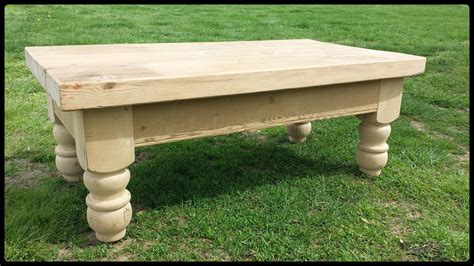 Chunky unfinished reclaimed pine coffee table - Old Barn Star