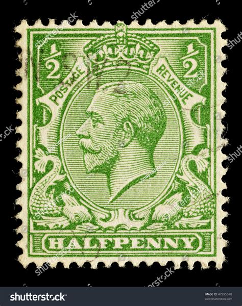 United Kingdom - Circa 1912 To 1924: An English Used Half Penny Green ...