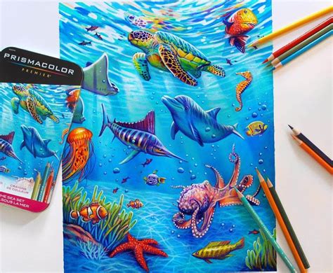 Glowing Colorful Drawings | Colorful drawings, Coloring book art, Sea ...