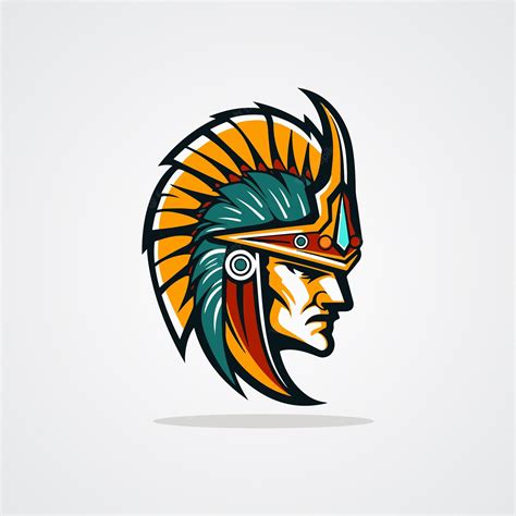 Premium Vector | Warrior mascot logo design warrior vector illustration