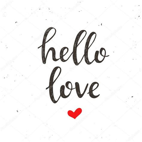 Hello love. typography poster — Векторное изображение © Fafarumba #106187640