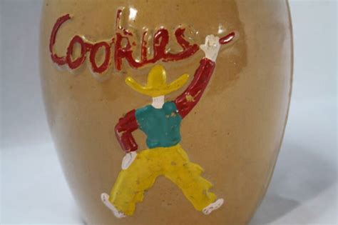 Cowboy Cookie Jar with Lid Vintage Cookie Jar Vintage | Etsy