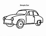 Simple Car Coloring Pages For Kids sketch template