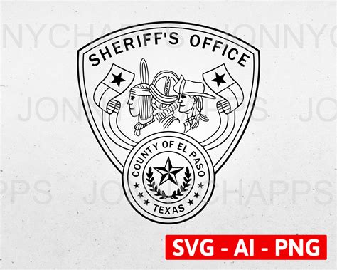 El Paso County Texas Sheriff Department Logo TX Law | Etsy