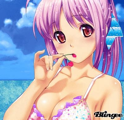 Anime Glitter Girl at the Beach Fotografía #120993379 | Blingee.com